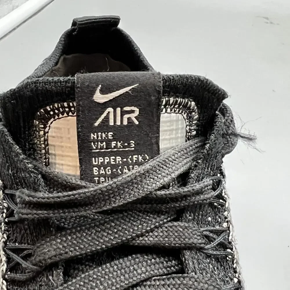 Nike Shoes Boys 5 Black White Air VaporMax Flyknit Running Sneakers Comfort